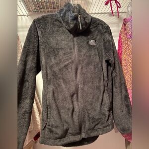 The North Face Gray Fleece Jacket Full-Zip High Collar